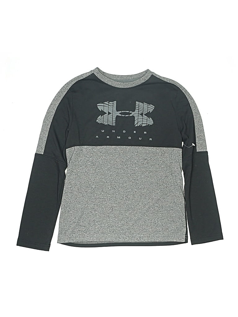 Pre-owned Under Armour Kids' Long Sleeve T-shirt In Gray