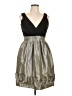 Max and Cleo Metallic Silver Cocktail Dress Size 10 - photo 1