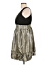 Max and Cleo Metallic Silver Cocktail Dress Size 10 - photo 5
