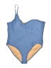 J.Crew Color Block Blue One Piece Swimsuit Size 20 - photo 1