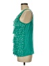 Elle 100% Polyester Green Sleeveless Blouse Size M - photo 5