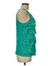 Elle 100% Polyester Green Sleeveless Blouse Size M - photo 4