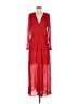 H&M 100% Polyester Red Casual Dress Size 10 - photo 1