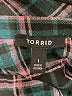 Torrid Plaid Green 3/4 Sleeve Button-Down Shirt Size 1X Plus (1) - photo 7