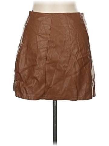 Lena Faux Leather Skirt (view 2)