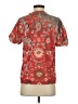 Camisa Paisley Red Short Sleeve Blouse Size S - photo 2