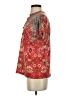 Camisa Paisley Red Short Sleeve Blouse Size S - photo 5