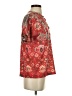 Camisa Paisley Red Short Sleeve Blouse Size S - photo 4
