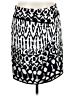 Carlisle 100% Silk Graphic Black Silk Skirt Size 8 - photo 1