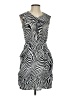 Wrapper Graphic Gray Black Cocktail Dress Size 3 - photo 1