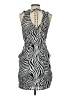 Wrapper Graphic Gray Black Cocktail Dress Size 3 - photo 2