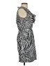 Wrapper Graphic Gray Black Cocktail Dress Size 3 - photo 4