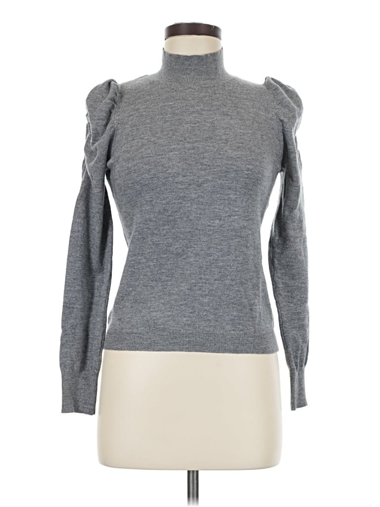 Pre-owned Express Turtleneck Sweater In Gray