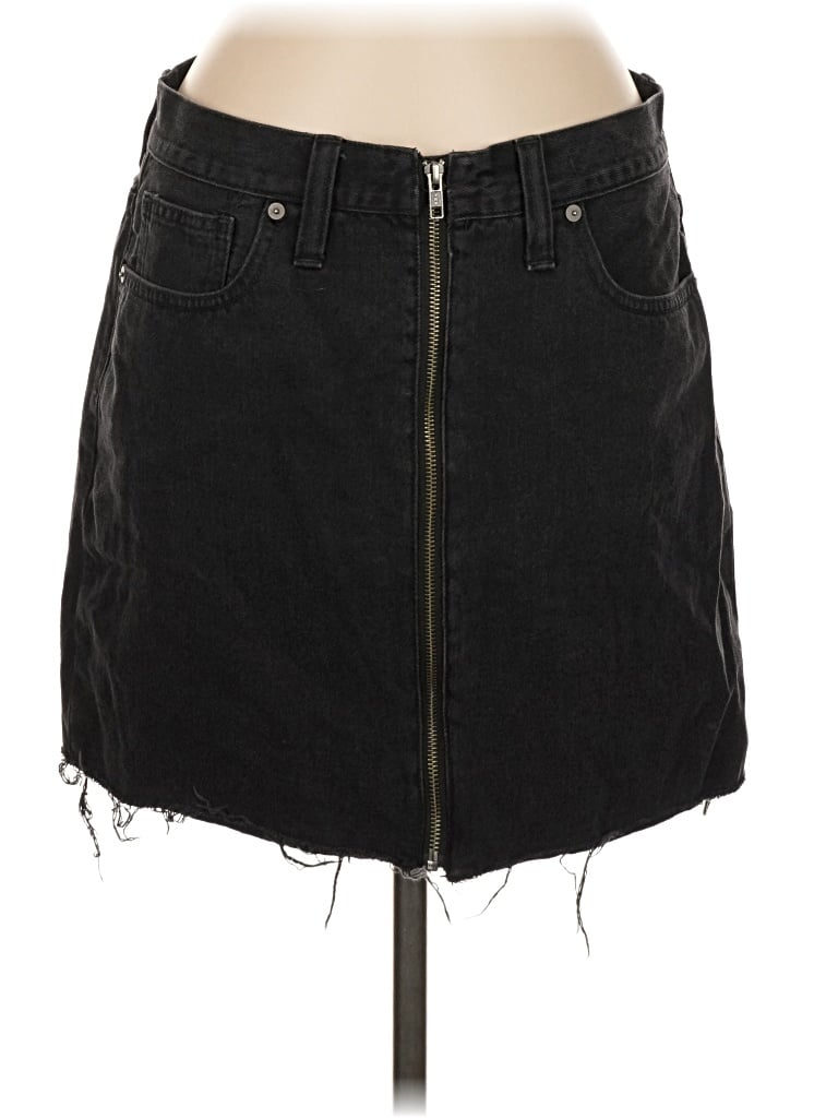 Pre-owned Madewell Denim Skirt In Black
