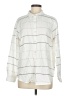 Maurices Stripes White Long Sleeve Button-Down Shirt Size M - photo 1