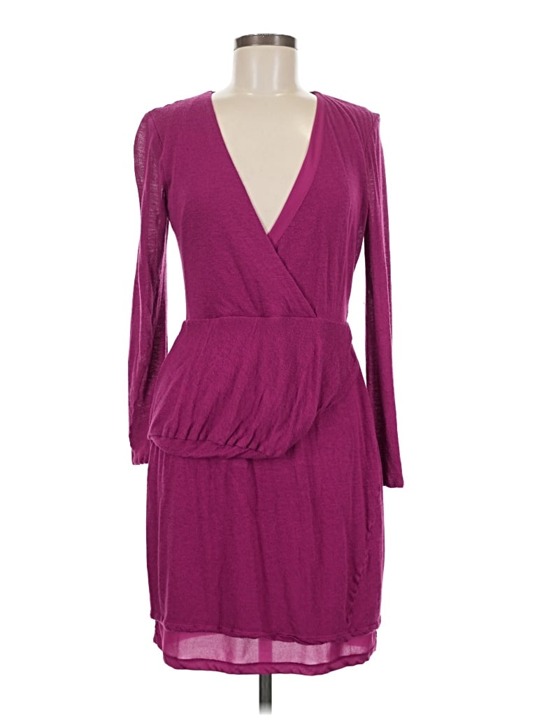 Pre-owned Kenneth Cole New York Cocktail Dress In Burgundy