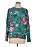 Karen Scott Floral Teal Cardigan Size L - photo 1