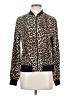 Equipment 100% Silk Animal Print Gold Jacket Size XS - photo 1