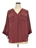 Torrid 100% Polyester Burgundy 3/4 Sleeve Blouse Size 2X Plus (2) - photo 1