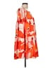 Unbranded 100% Polyester Print Orange Casual Dress Size L - photo 4