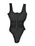 Unbranded Solid Black One Piece Swimsuit Size S - photo 1