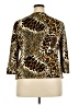 Ruby Rd. 100% Polyester Animal Print Gold Jacket Size 18 - photo 2