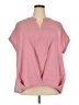 Davi & Dani 100% Polyester Pink Short Sleeve Blouse Size 2X - photo 1