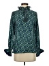 Rungolee 100% Silk Teal Long Sleeve Silk Top Size XXS - photo 1