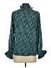 Rungolee 100% Silk Teal Long Sleeve Silk Top Size XXS - photo 2