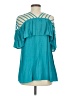 Entro Teal Short Sleeve Blouse Size M - photo 2