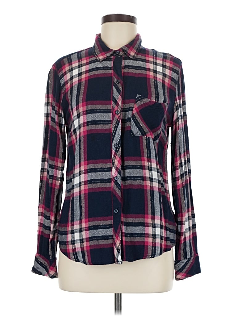 Pre-owned Rails Long Sleeve Button Down Shirt In Burgundy