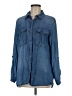 MICHAEL Michael Kors 100% Lyocell Blue Long Sleeve Button-Down Shirt Size 6 - photo 1