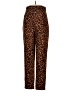 Lovers + Friends 100% Polyester Animal Print Brown Casual Pants Size S - photo 1
