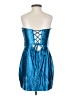 Unbranded 100% Polyester Metallic Blue Teal Cocktail Dress Size 2 - photo 2