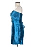 Unbranded 100% Polyester Metallic Blue Teal Cocktail Dress Size 2 - photo 5