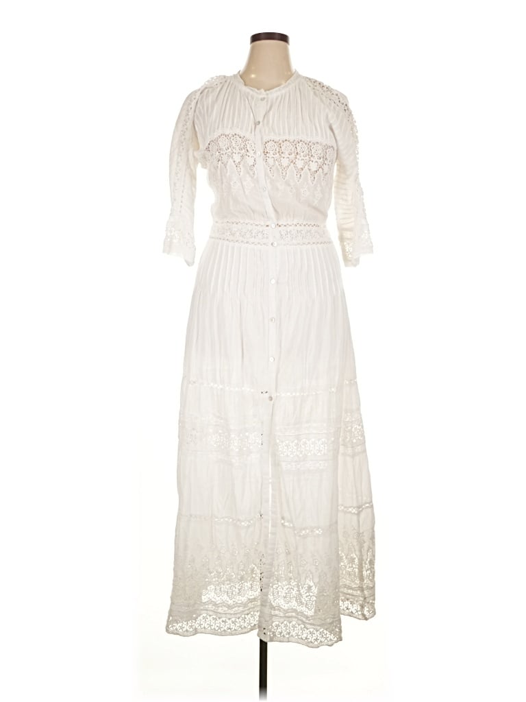 Pre-owned Loveshackfancy Casual Dress In White