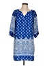 Pink Owl 100% Polyester Paisley Blue Casual Dress Size L - photo 1