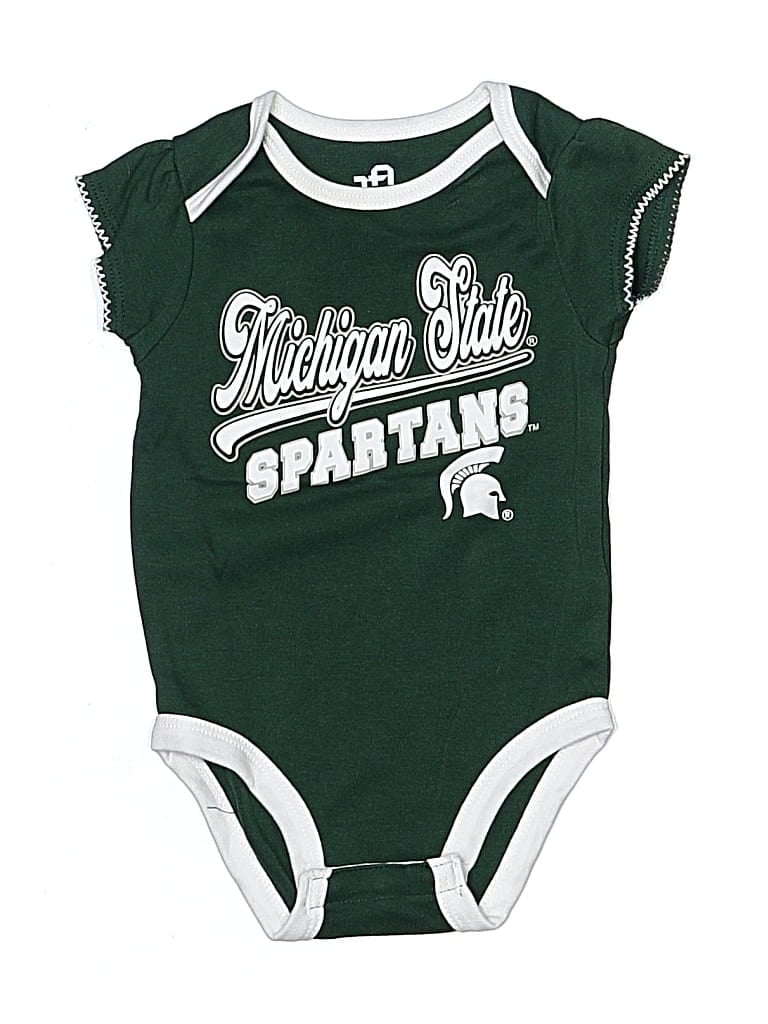 Pre-owned Team Athletics Babies' Short Sleeve Onesie In Green