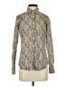 J.Crew 100% Cotton Paisley Gray Ivory Long Sleeve Button-Down Shirt Size 2 - photo 1