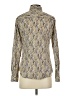 J.Crew 100% Cotton Paisley Gray Ivory Long Sleeve Button-Down Shirt Size 2 - photo 2