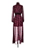 LDT 100% Polyester Paisley Burgundy Casual Dress Size 4 - photo 1