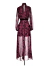 LDT 100% Polyester Paisley Burgundy Casual Dress Size 4 - photo 2