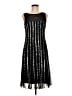 Sandra Darren Graphic Black Cocktail Dress Size 6 - photo 1