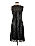 Sandra Darren Graphic Black Cocktail Dress Size 6 - photo 2