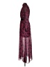 LDT 100% Polyester Paisley Burgundy Casual Dress Size 4 - photo 5