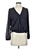 Madewell 100% Polyester Polka Dots Blue Long Sleeve Blouse Size S - photo 1