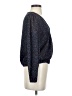 Madewell 100% Polyester Polka Dots Blue Long Sleeve Blouse Size S - photo 4
