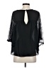 GB 100% Polyester Black 3/4 Sleeve Blouse Size S - photo 2