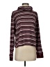 Unbranded 100% Acrylic Stripes Burgundy Turtleneck Sweater Size S (estimated) - photo 1
