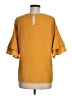Unbranded Yellow Short Sleeve Blouse Size M - photo 2